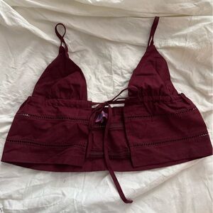 NWOT Edikted Burgundy Top